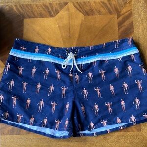 SWAM Men’s Swim Shorts Dad Bods Design Size XL Made in Canada Summer Vacation